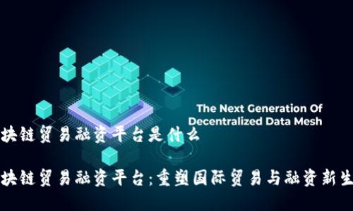 区块链贸易融资平台是什么

区块链贸易融资平台：重塑国际贸易与融资新生态